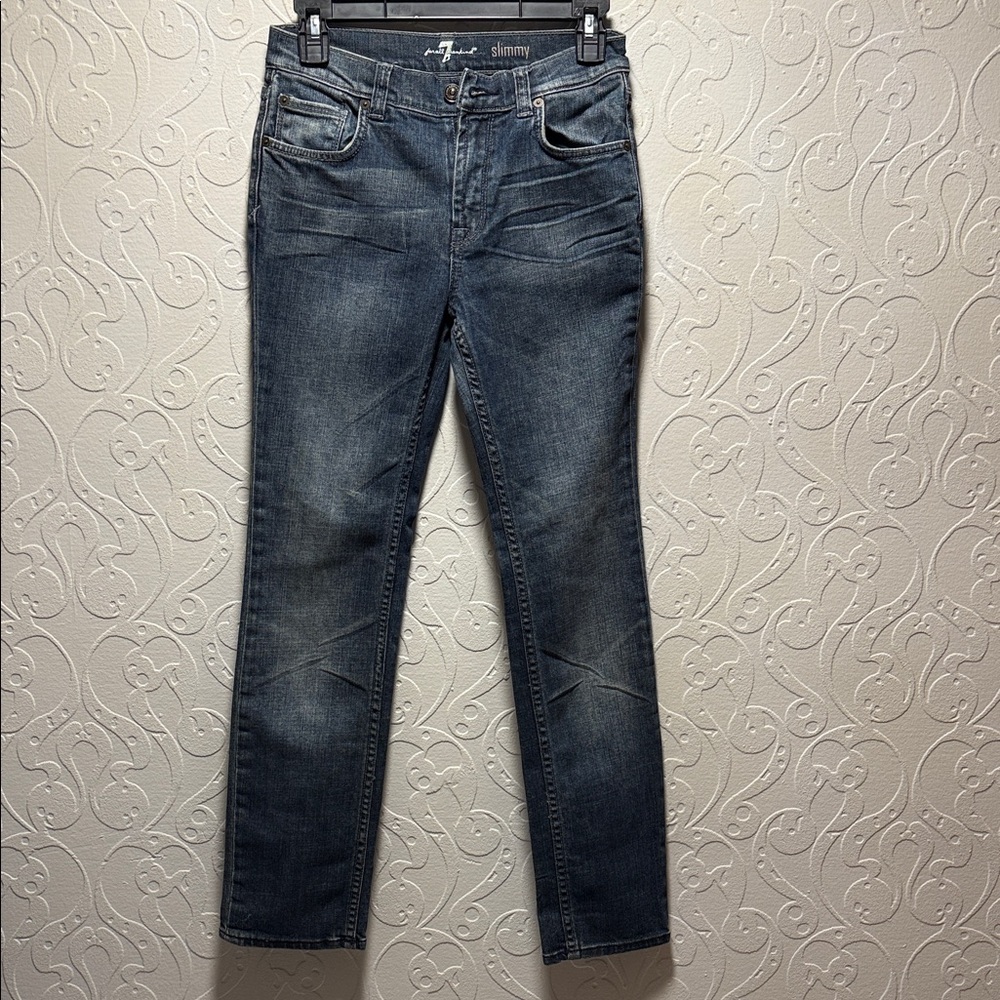 7 For All Mankind Dark Blue Skinny Jeans